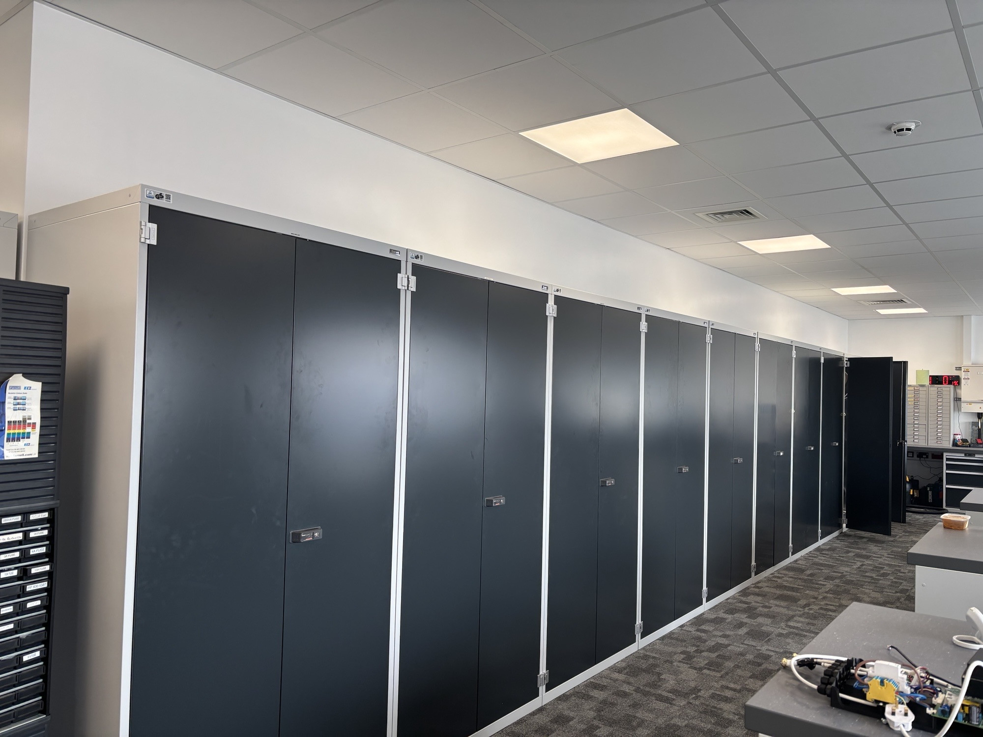 Garant cabinets (code 940841 2000) in Ideal Boilers new controls area 